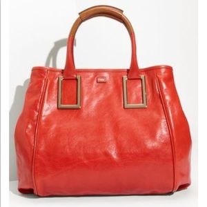Authentic and gorgeous Chloe leather tote.